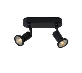 Lucide JASTER-LED - Plafondspot - LED - GU10 - 2x5W 2700K - Zwart Lucide JASTER-LED - Plafondspot - LED - GU10 - 2x5W 2700K - Zwart