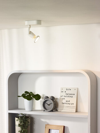 Lucide JASTER-LED - Plafondspot - LED - GU10 - 1x5W 2700K - Wit