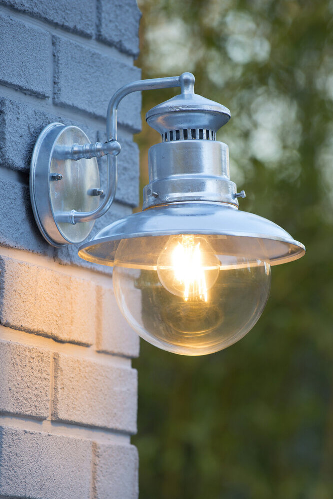 Lucide FIGO - Wandlamp Binnen/Buiten - Ø 21,5 cm - 1xE27 - IP44 - Zink Lucide FIGO - Wandlamp Binnen/Buiten - Ø 21,5 cm - 1xE27 - IP44 - Zink