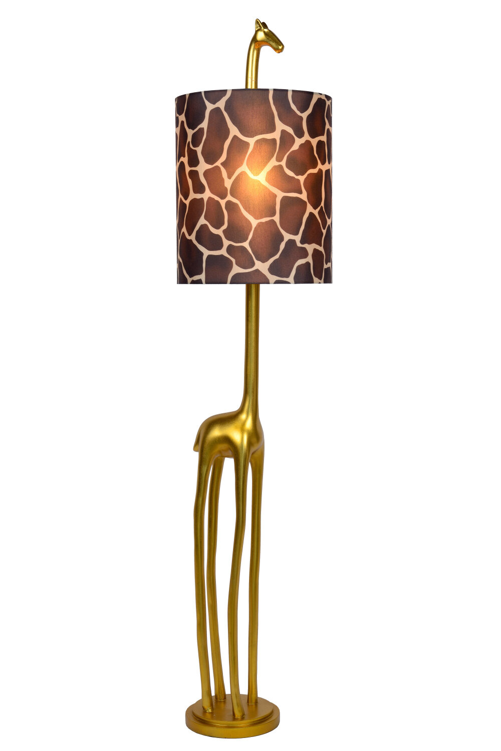 Lucide EXTRAVAGANZA MISS TALL - Vloerlamp - Ø 31,5 cm - 1xE27 - Mat Goud / Messing