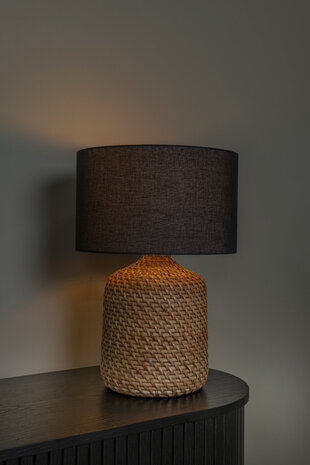 Lucide ARRAH - Tafellamp - Ø 35 cm - 1xE27 - Naturel | Premium