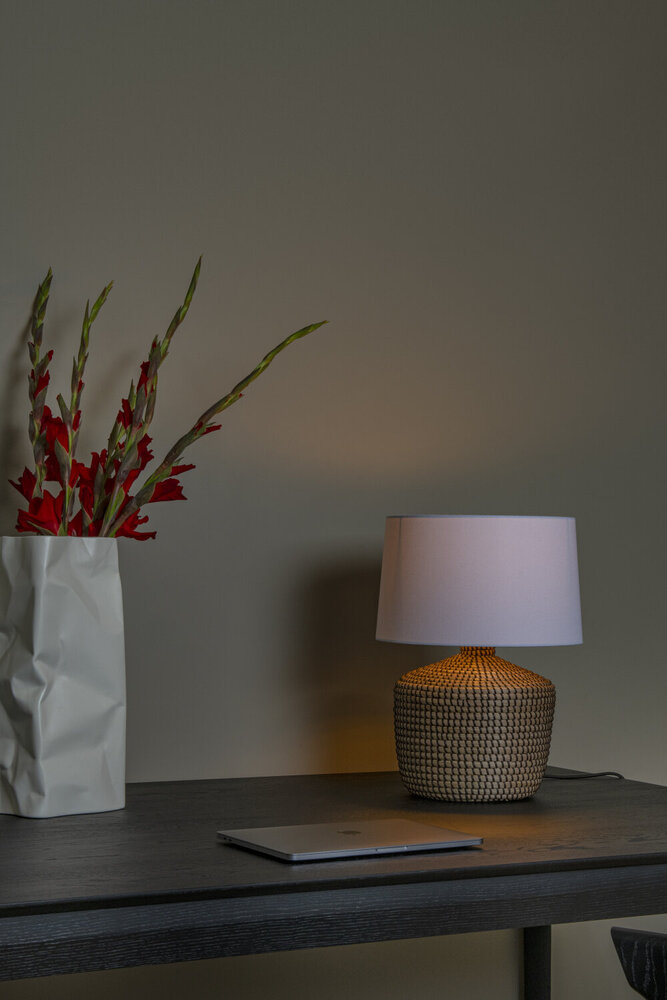 Lucide AMBALA - Tafellamp - Ø 45 cm - 1xE27 - Naturel | Premium