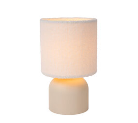 Lucide WOOLLY - Tafellamp - Ø 16 cm - 1xE14 - Beige Lucide WOOLLY - Tafellamp - Ø 16 cm - 1xE14 - Beige