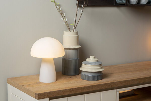 Lucide FUNGO - Tafellamp - 1xE27 - Opaal Lucide FUNGO - Tafellamp - 1xE27 - Opaal