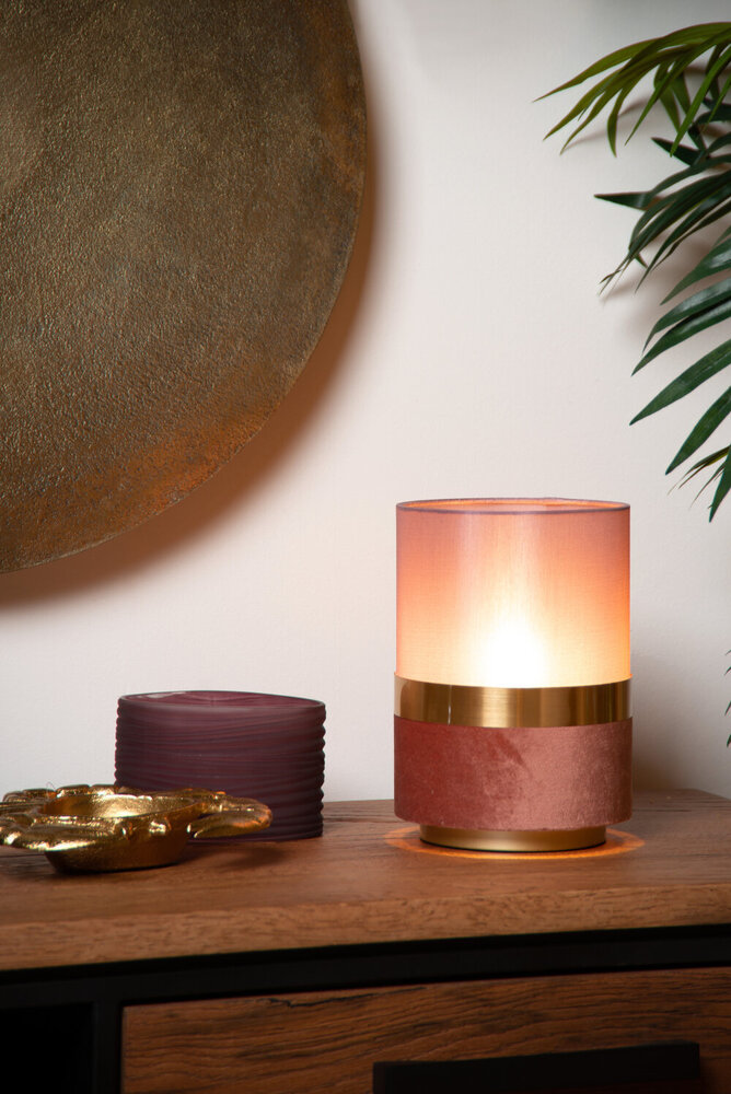 Lucide EXTRAVAGANZA TUSSE - Tafellamp - Ø 15 cm - 1xE14 - Roze Lucide EXTRAVAGANZA TUSSE - Tafellamp - Ø 15 cm - 1xE14 - Roze