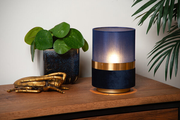 Lucide EXTRAVAGANZA TUSSE - Tafellamp - Ø 15 cm - 1xE14 - Blauw