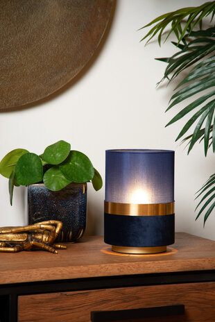 Lucide EXTRAVAGANZA TUSSE - Tafellamp - Ø 15 cm - 1xE14 - Blauw