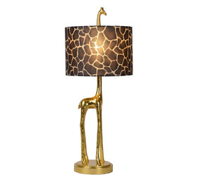 Lucide EXTRAVAGANZA MISS TALL - Tafellamp - Ø 25 cm - 1xE27 - Mat Goud / Messing