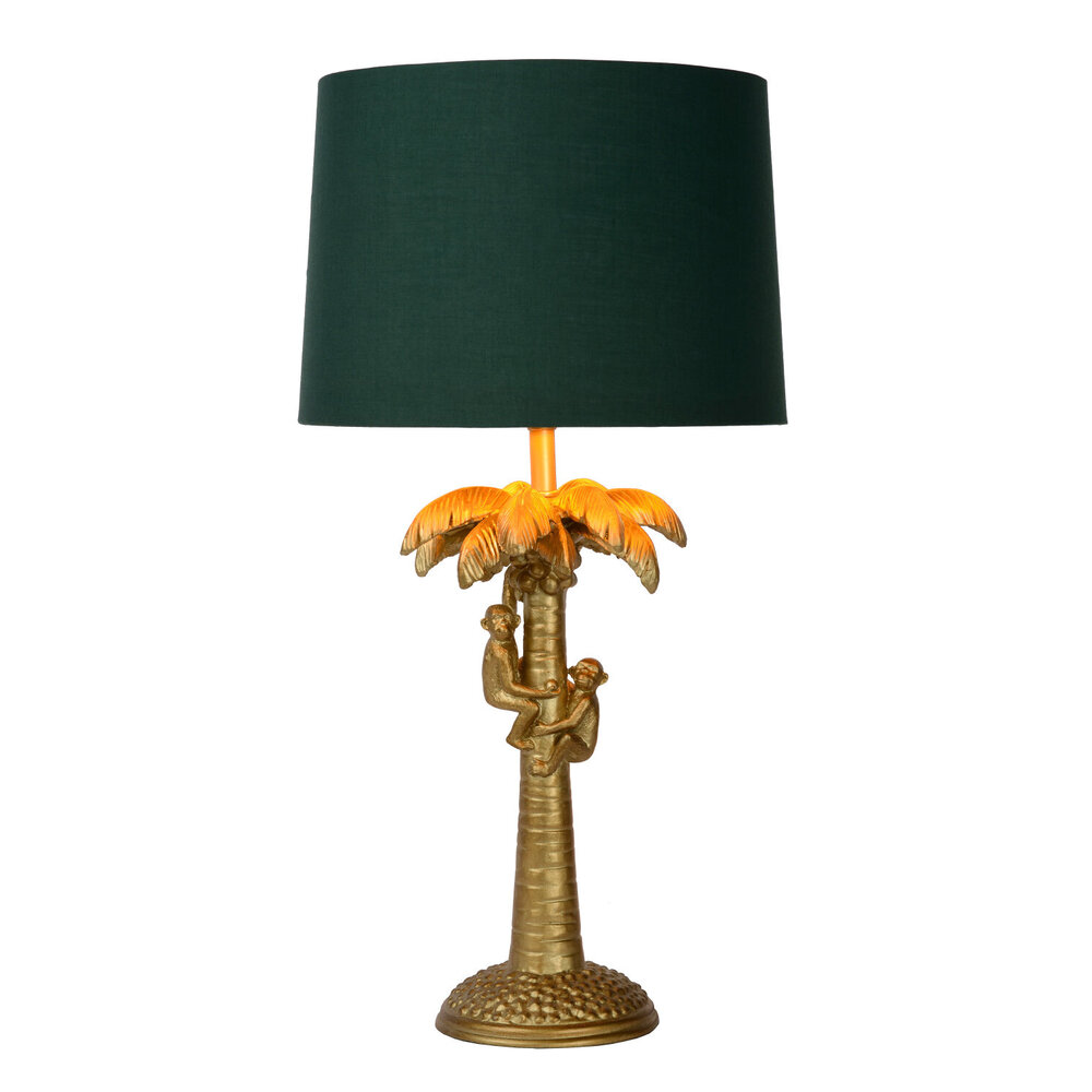Lucide EXTRAVAGANZA COCONUT - Tafellamp - Ø 30,5 cm - 1xE27 - Mat Goud / Messing