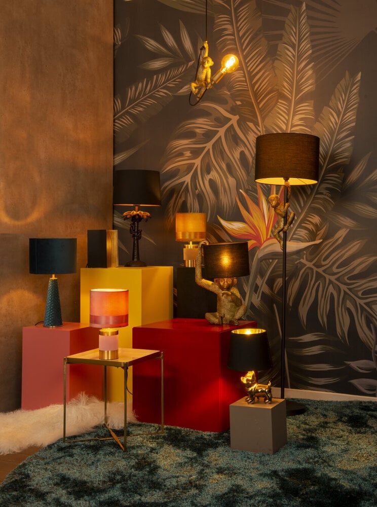 Lucide EXTRAVAGANZA FRIZZLE - Tafellamp - Ø 18 cm - 1xE14 - Roze