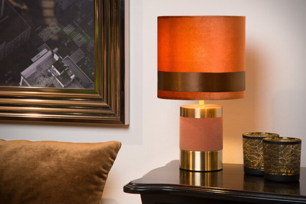 Lucide EXTRAVAGANZA FRIZZLE - Tafellamp - Ø 18 cm - 1xE14 - Bruin Lucide EXTRAVAGANZA FRIZZLE - Tafellamp - Ø 18 cm - 1xE14 - Bruin