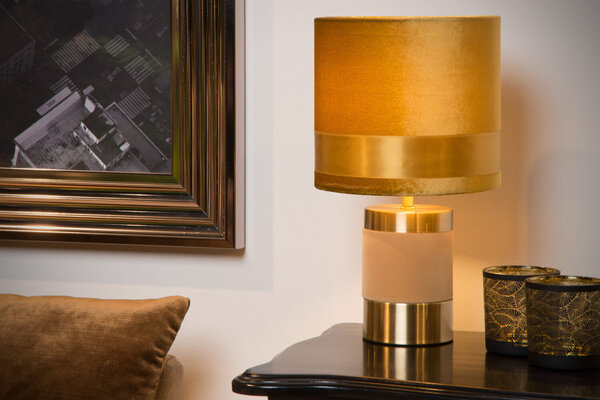 Lucide EXTRAVAGANZA FRIZZLE - Tafellamp - Ø 18 cm - 1xE14 - Geel Lucide EXTRAVAGANZA FRIZZLE - Tafellamp - Ø 18 cm - 1xE14 - Geel