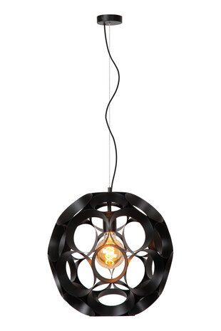 Lucide HANNELORE - Hanglamp - Ø 40 cm - 1xE27 - Zwart Lucide HANNELORE - Hanglamp - Ø 40 cm - 1xE27 - Zwart