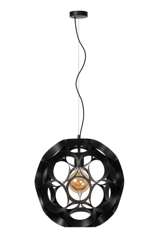 Lucide HANNELORE - Hanglamp - Ø 40 cm - 1xE27 - Zwart Lucide HANNELORE - Hanglamp - Ø 40 cm - 1xE27 - Zwart