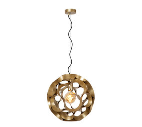 Lucide HANNELORE - Hanglamp - Ø 40 cm - 1xE27 - Mat Goud / Messing