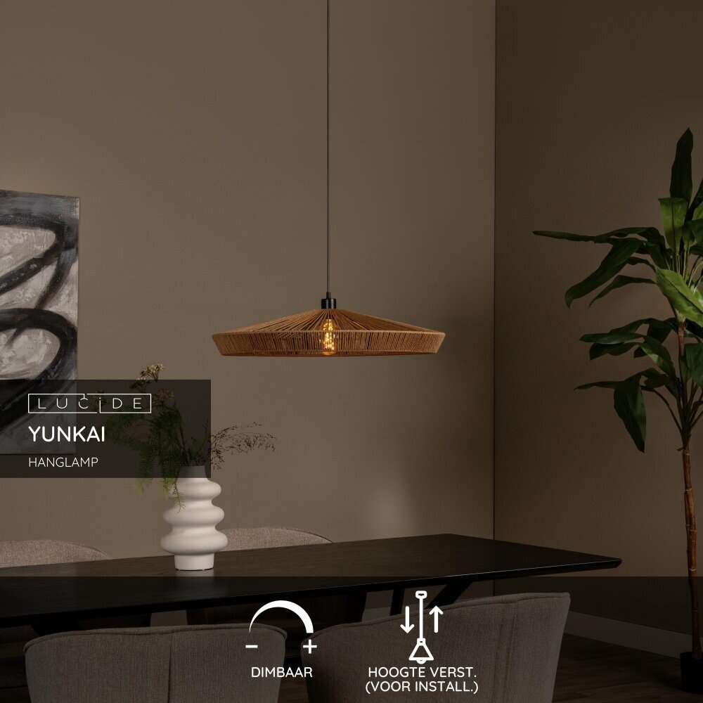 Lucide YUNKAI - Hanglamp - Ø 70 cm - 1xE27 - Naturel Lucide YUNKAI - Hanglamp - Ø 70 cm - 1xE27 - Naturel
