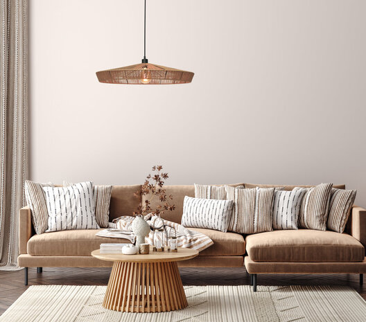 Lucide YUNKAI - Hanglamp - Ø 70 cm - 1xE27 - Naturel Lucide YUNKAI - Hanglamp - Ø 70 cm - 1xE27 - Naturel