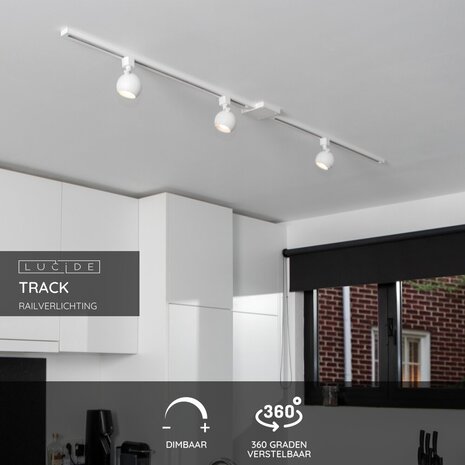 Lucide TRACK FAVORI Railspot - 1-fase Railsysteem / Railverlichting - 1xGU10 - Wit (Uitbreiding) Lucide TRACK FAVORI Railspot - 1-fase Railsysteem / Railverlichting - 1xGU10 - Wit (Uitbreiding)