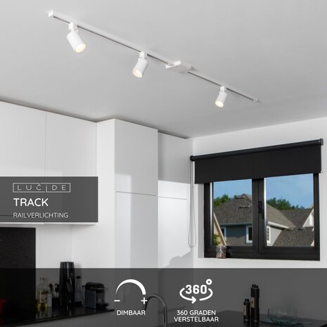 Lucide TRACK NIGEL Railspot - 1-fase Railsysteem / Railverlichting - 1xGU10 - Wit (Uitbreiding) Lucide TRACK NIGEL Railspot - 1-fase Railsysteem / Railverlichting - 1xGU10 - Wit (Uitbreiding)