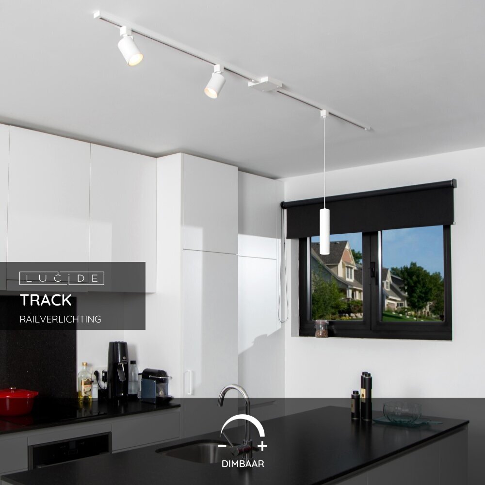 Lucide TRACK Starterset - 1-fase Railsysteem / Railverlichting - 2 meter - Wit Lucide TRACK Starterset - 1-fase Railsysteem / Railverlichting - 2 meter - Wit