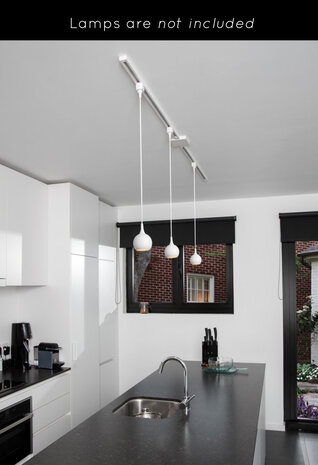 Lucide TRACK Starterset - 1-fase Railsysteem / Railverlichting - 2 meter - Wit Lucide TRACK Starterset - 1-fase Railsysteem / Railverlichting - 2 meter - Wit