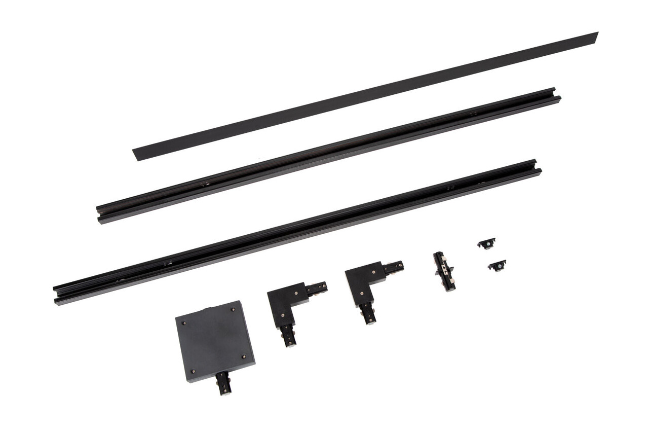 Lucide TRACK Starterset - 1-fase Railsysteem / Railverlichting - 2 meter - Zwart Lucide TRACK Starterset - 1-fase Railsysteem / Railverlichting - 2 meter - Zwart