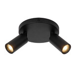 Lucide RITMO - Plafondspot - Ø 15 cm - 2xGU10 (MR11) - Zwart