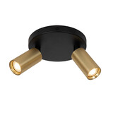 Lucide RITMO - Plafondspot - Ø 15 cm - 2xGU10 (MR11) - Mat Goud / Messing