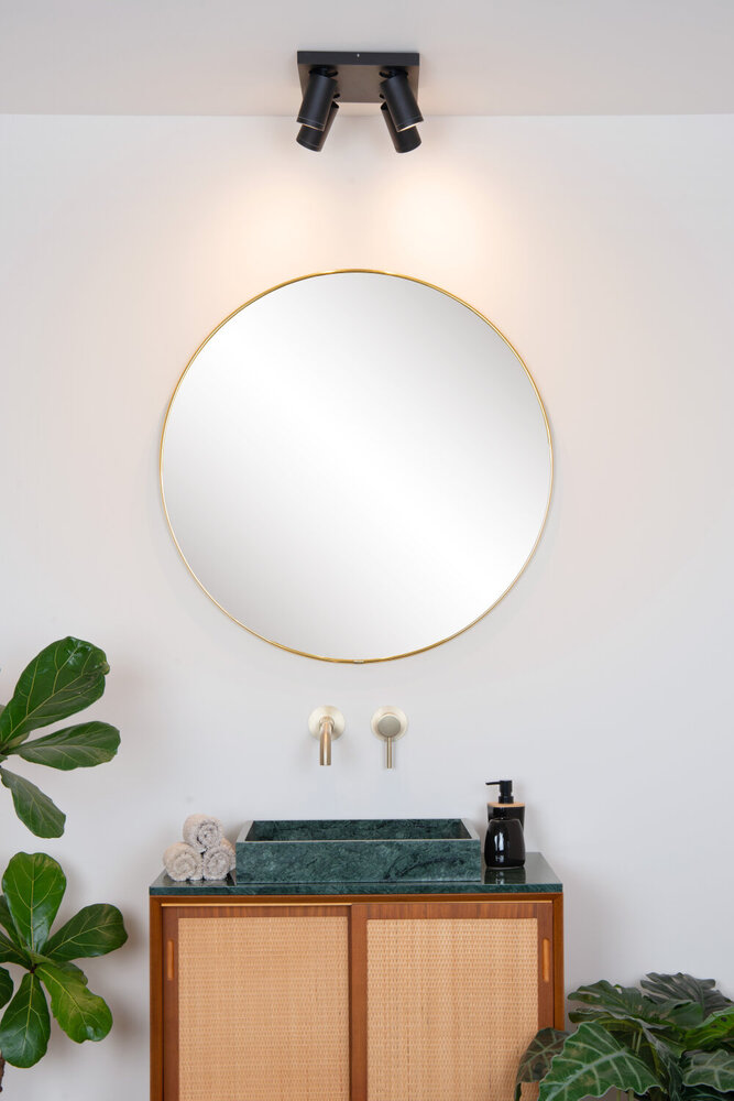 Lucide TAYLOR - Plafondspot Badkamer - LED Dim to warm - GU10 - 4x5W 2200K/3000K - IP44 - Zwart Lucide TAYLOR - Plafondspot Badkamer - LED Dim to warm - GU10 - 4x5W 2200K/3000K - IP44 - Zwart