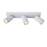 Lucide TAYLOR - Plafondspot Badkamer - LED Dim to warm - GU10 - 3x5W 2200K/3000K - IP44 - Wit Lucide TAYLOR - Plafondspot Badkamer - LED Dim to warm - GU10 - 3x5W 2200K/3000K - IP44 - Wit