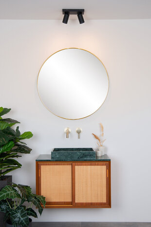 Lucide TAYLOR - Plafondspot Badkamer - LED Dim to warm - GU10 - 2x5W 2200K/3000K - IP44 - Zwart Lucide TAYLOR - Plafondspot Badkamer - LED Dim to warm - GU10 - 2x5W 2200K/3000K - IP44 - Zwart