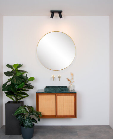 Lucide TAYLOR - Plafondspot Badkamer - LED Dim to warm - GU10 - 2x5W 2200K/3000K - IP44 - Zwart Lucide TAYLOR - Plafondspot Badkamer - LED Dim to warm - GU10 - 2x5W 2200K/3000K - IP44 - Zwart