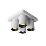 Lucide NIGEL - Plafondspot - LED Dim to warm - GU10 - 4x5W 2200K/3000K - Wit