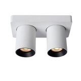 Lucide NIGEL - Plafondspot - LED Dim to warm - GU10 - 2x5W 2200K/3000K - Wit