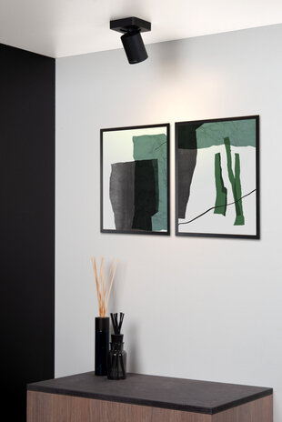 Lucide NIGEL - Plafondspot - LED Dim to warm - GU10 - 1x5W 2200K/3000K - Zwart Lucide NIGEL - Plafondspot - LED Dim to warm - GU10 - 1x5W 2200K/3000K - Zwart