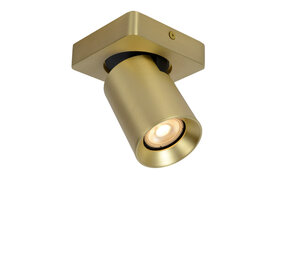 Lucide NIGEL - Plafondspot - LED Dim to warm - GU10 - 1x5W 2200K/3000K - Mat Goud / Messing Lucide NIGEL - Plafondspot - LED Dim to warm - GU10 - 1x5W 2200K/3000K - Mat Goud / Messing