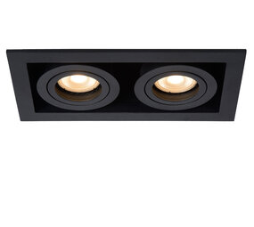 Lucide CHIMNEY - Inbouwspot - 2xGU10 - Zwart Lucide CHIMNEY - Inbouwspot - 2xGU10 - Zwart