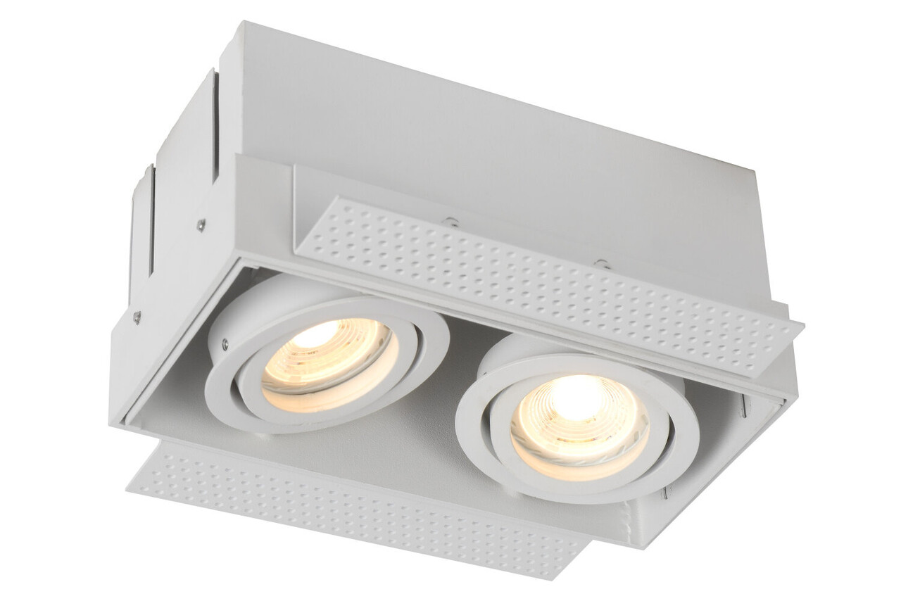 Lucide TRIMLESS - Inbouwspot - 2xGU10 - Wit Lucide TRIMLESS - Inbouwspot - 2xGU10 - Wit