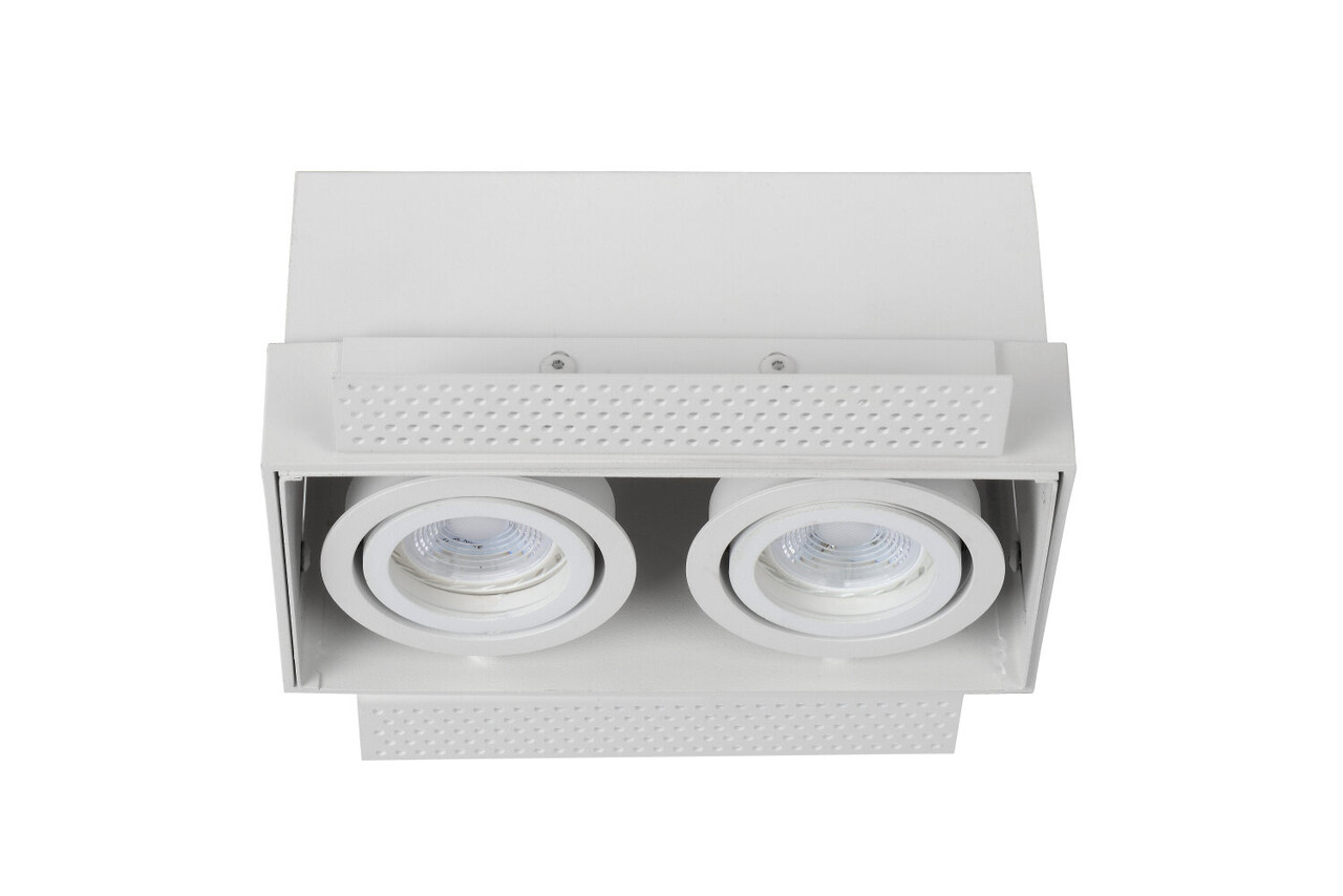 Lucide TRIMLESS - Inbouwspot - 2xGU10 - Wit Lucide TRIMLESS - Inbouwspot - 2xGU10 - Wit