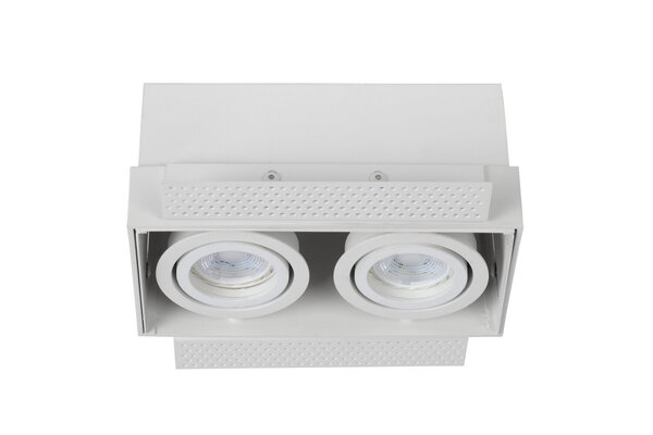 Lucide TRIMLESS - Inbouwspot - 2xGU10 - Wit Lucide TRIMLESS - Inbouwspot - 2xGU10 - Wit