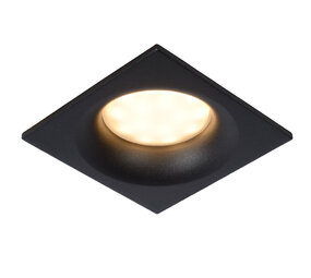 Lucide ZIVA - Inbouwspot Badkamer - 1xGU10 - IP44 - Zwart Lucide ZIVA - Inbouwspot Badkamer - 1xGU10 - IP44 - Zwart