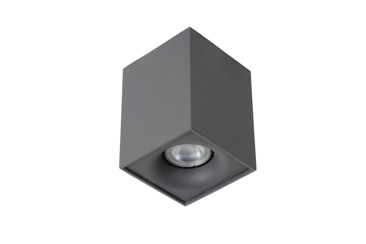 Lucide BENTOO-LED - Plafondspot - LED Dimb. - GU10 - 1x5W 3000K - Grijs Lucide BENTOO-LED - Plafondspot - LED Dimb. - GU10 - 1x5W 3000K - Grijs