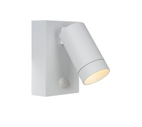 Lucide TAYLOR - Wandspot / Wandlamp Binnen/Buiten - 1xGU10 - IP54 - Bewegingssensor - Wit Lucide TAYLOR - Wandspot / Wandlamp Binnen/Buiten - 1xGU10 - IP54 - Bewegingssensor - Wit
