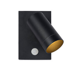 Lucide TAYLOR - Wandspot / Wandlamp Binnen/Buiten - 1xGU10 - IP54 - Bewegingssensor - Zwart Lucide TAYLOR - Wandspot / Wandlamp Binnen/Buiten - 1xGU10 - IP54 - Bewegingssensor - Zwart