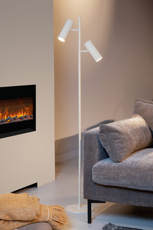 Lucide CLUBS - Vloerlamp - 2xGU10 - Wit Lucide CLUBS - Vloerlamp - 2xGU10 - Wit