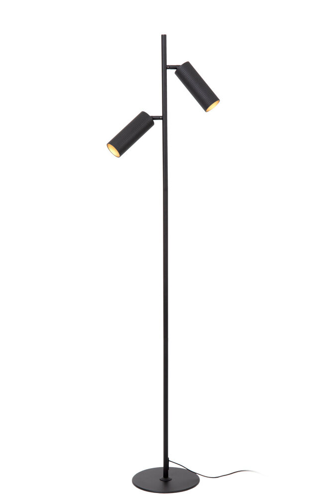 Lucide CLUBS - Vloerlamp - 2xGU10 - Zwart Lucide CLUBS - Vloerlamp - 2xGU10 - Zwart