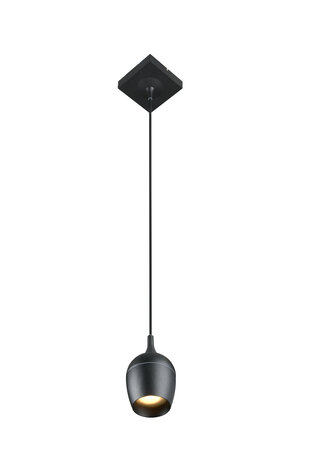 Lucide PRESTON - Hanglamp Badkamer - Ø 10 cm - 1xGU10 - IP44 - Zwart Lucide PRESTON - Hanglamp Badkamer - Ø 10 cm - 1xGU10 - IP44 - Zwart