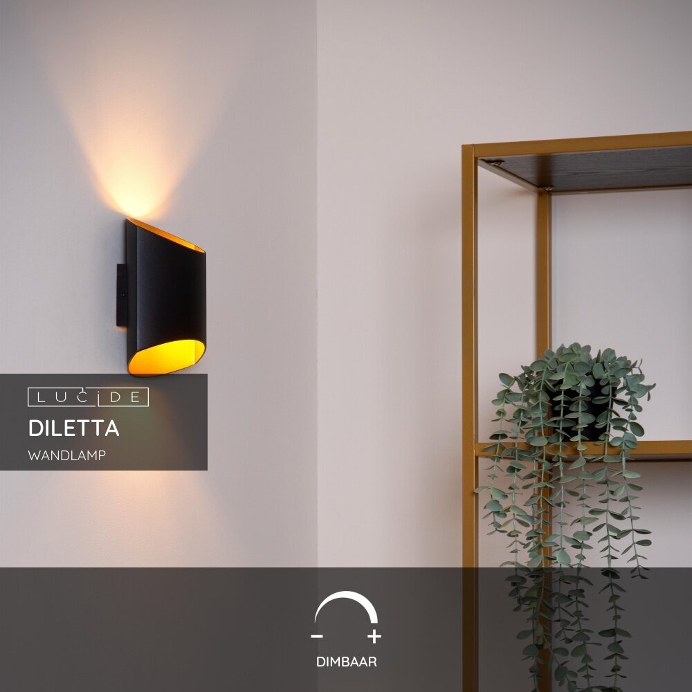 Lucide DILETTA - Wandlamp - 1xG9 - Zwart