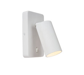 Lucide CLUBS - Bedlamp / Wandlamp - 1xGU10 - Wit Lucide CLUBS - Bedlamp / Wandlamp - 1xGU10 - Wit
