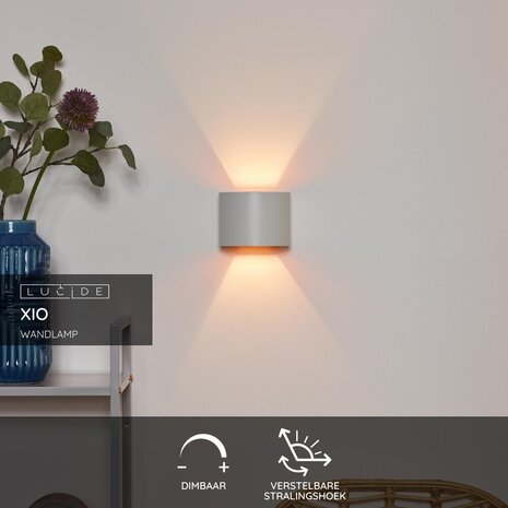 Lucide XIO - Wandlamp - LED Dimb. - G9 - 1x3,5W 2700K - Verstelbare stralingshoek - Wit